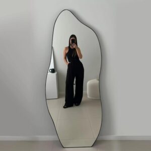 Espelho Corpo Humano 150x50cm moldura flex black